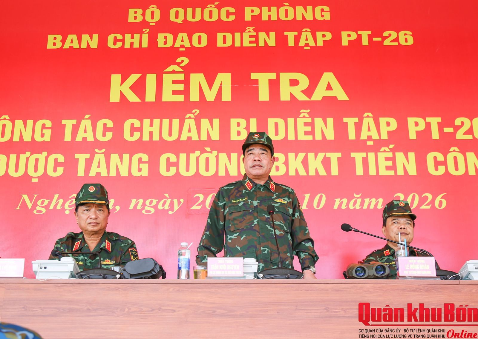 Kiểm tra công tác chuẩn bị diễn tập tại Quân khu 4